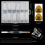 Clear plastic nail forms for poly gel application