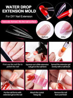 Professional set of Torokom poly extension gel molds for DIY nail art
