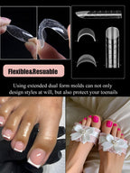 Demonstration of Gorvalin poly gel forms applied to toenails.