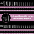 Demonstration of polygel inside the sandwich nail dual form