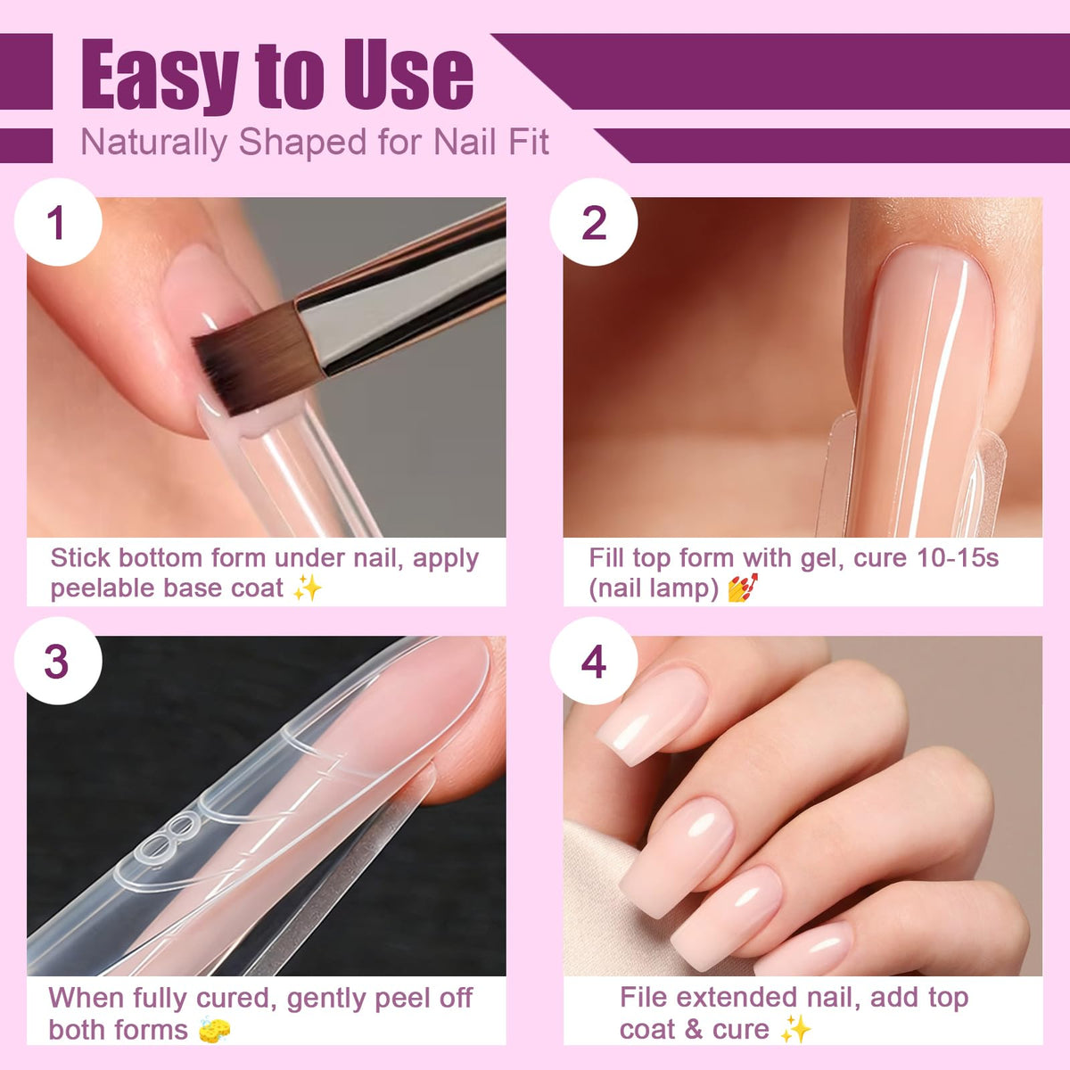 Transparent plastic texture of NMKL38 nail molds