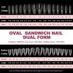 Professional nail art kit containing 240 pieces of dual forms