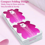 Top view of professional nail extension guide stickers