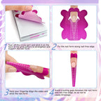 Side view of acrylic nail sculpting paper mold