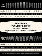 Instructions for using sandwich dual nail forms