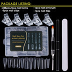Detailed view of 288 pieces dual nail molds in 12 sizes