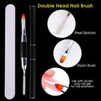 Professional nail clips securing extension forms during curing