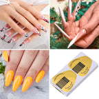 Nail extension forms arranged for salon and home use