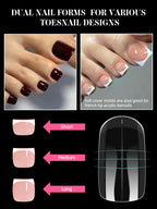 Close up of 15 sizes of reusable toe nail extension molds