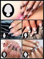 Stiletto and square dual nail forms for DIY gel manicure