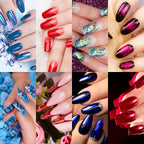 Self-adhesive backing detail of premium nail art forms