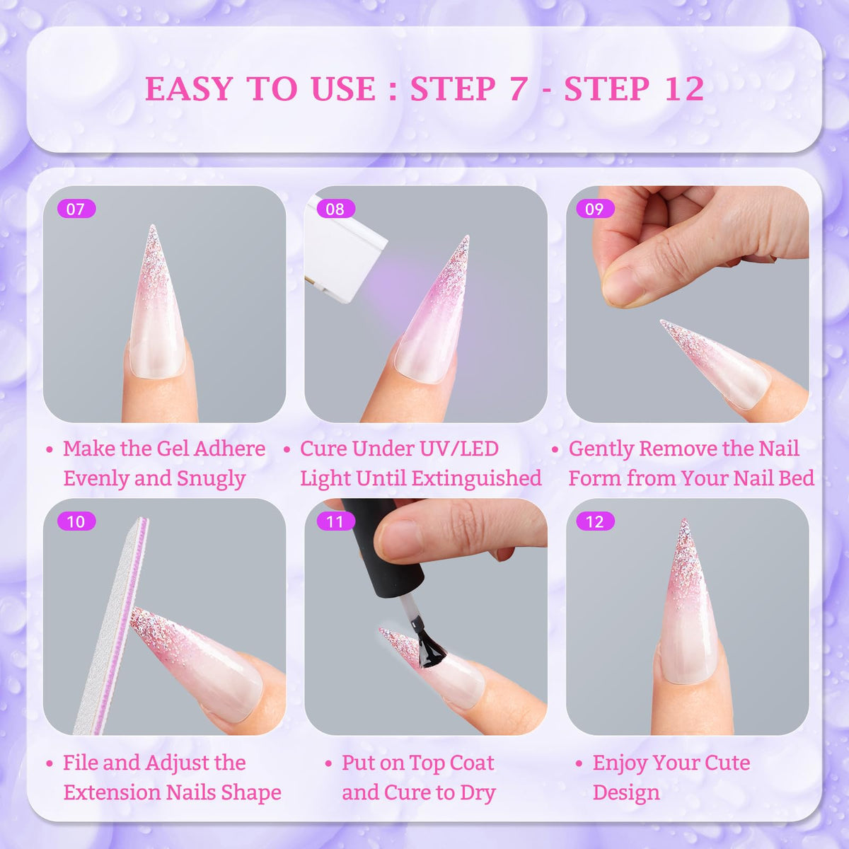 Complete Outopen 150 piece nail extension mold set