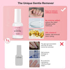 Close up of brush applicator on Curvlife nail glue remover