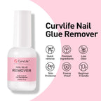 Detailed view of Curvlife 20ml nail glue remover packaging
