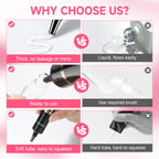 Professional press-on nail application with Una Gella glue