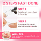 Una Gella nail glue kit packaging and contents