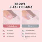 MelodySusie nail glue packaging showing clear adhesive application