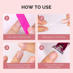 Professional nail glue set for press-on and acrylic tips