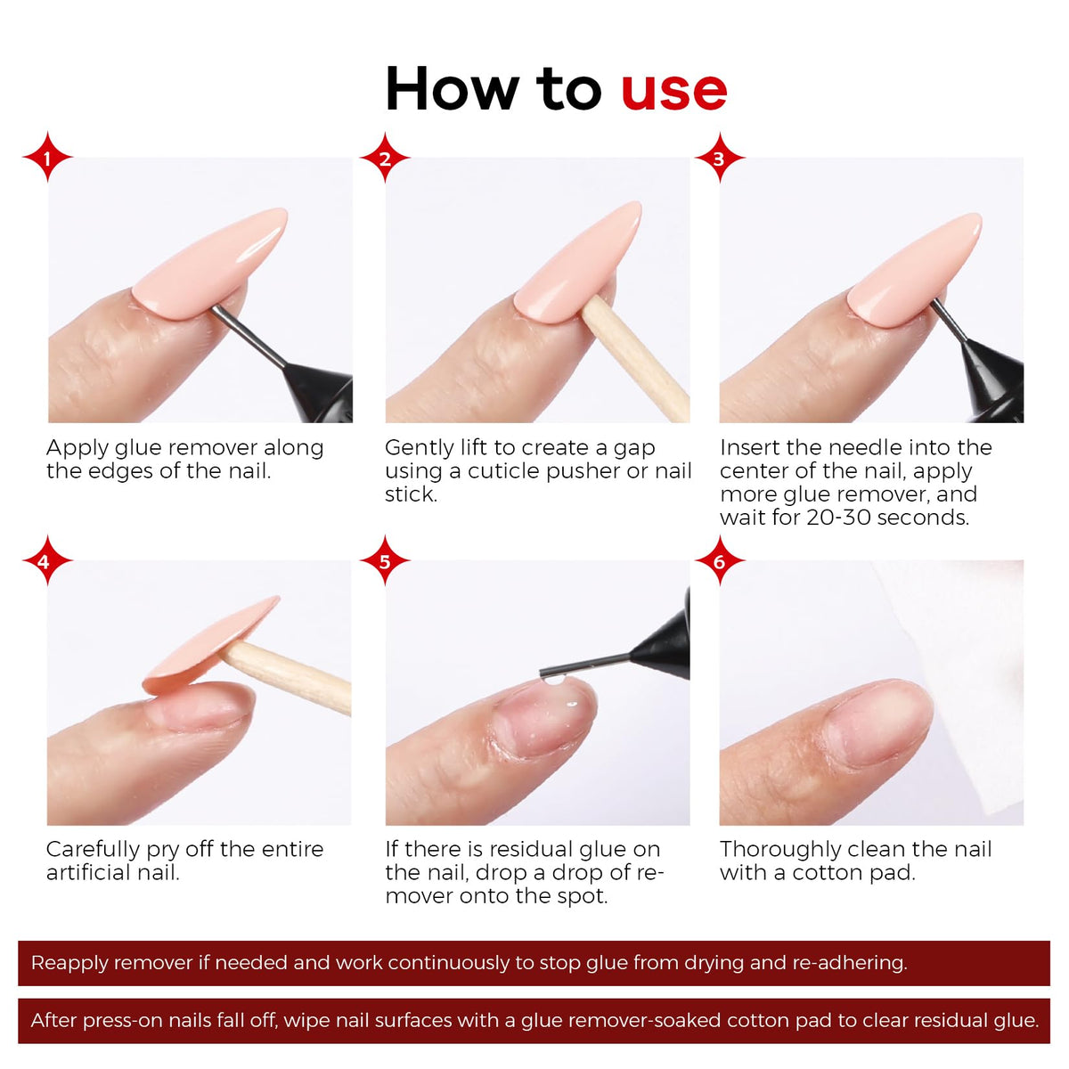 Glamonade nail care tool for false nail removal