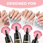 Professional nail technician using Una Gella glue
