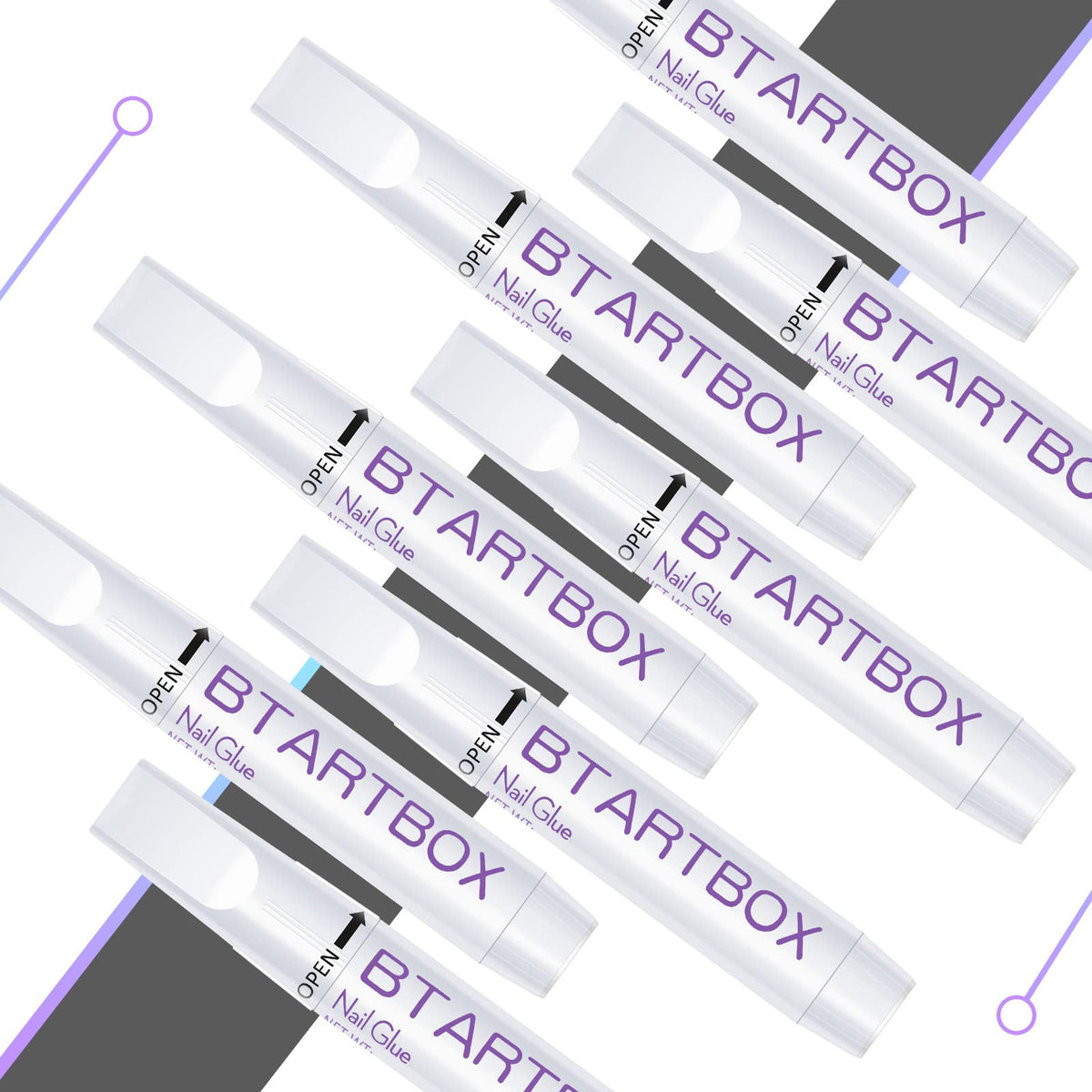 Professional nail glue set for salon and home use