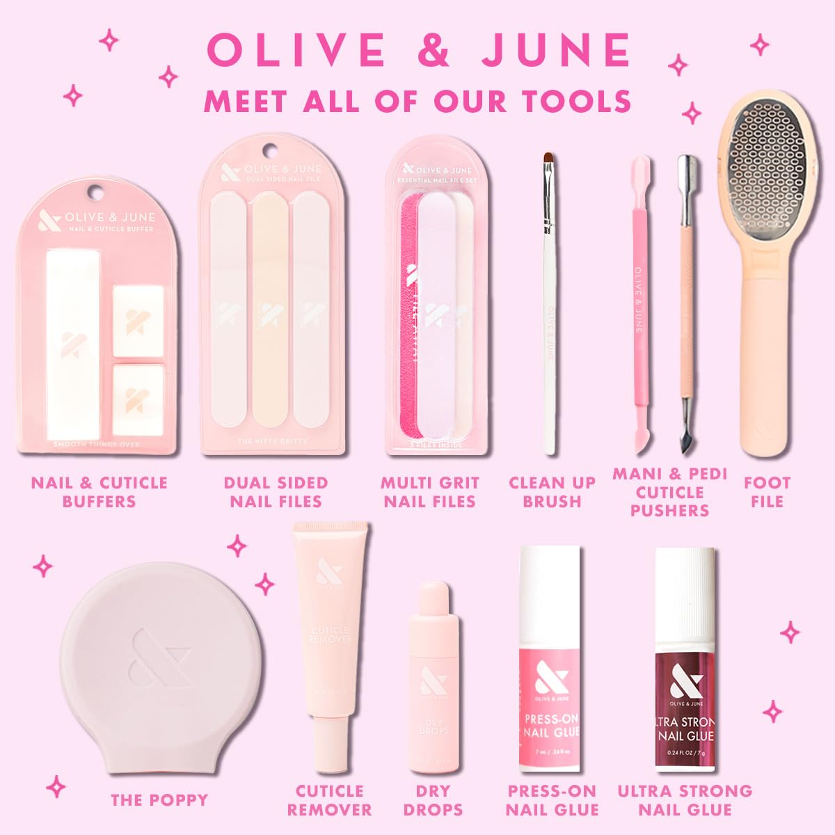 Application of Olive and June brush on glue on natural nails