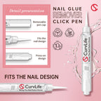 Application of Curvlife semi solid gel on artificial nail tips