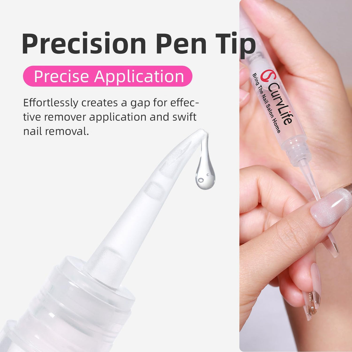 Curvlife kit components including glue tube and remover pen