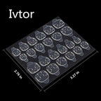 Ivtor transparent jelly adhesive tabs with various sizes for manicure