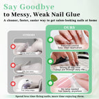 Close up of Leykosh fast drying gel nail adhesive texture