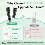 Natural nails prepared for Leykosh nail glue application