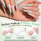 Leykosh nail glue kit components for acrylic nail tips