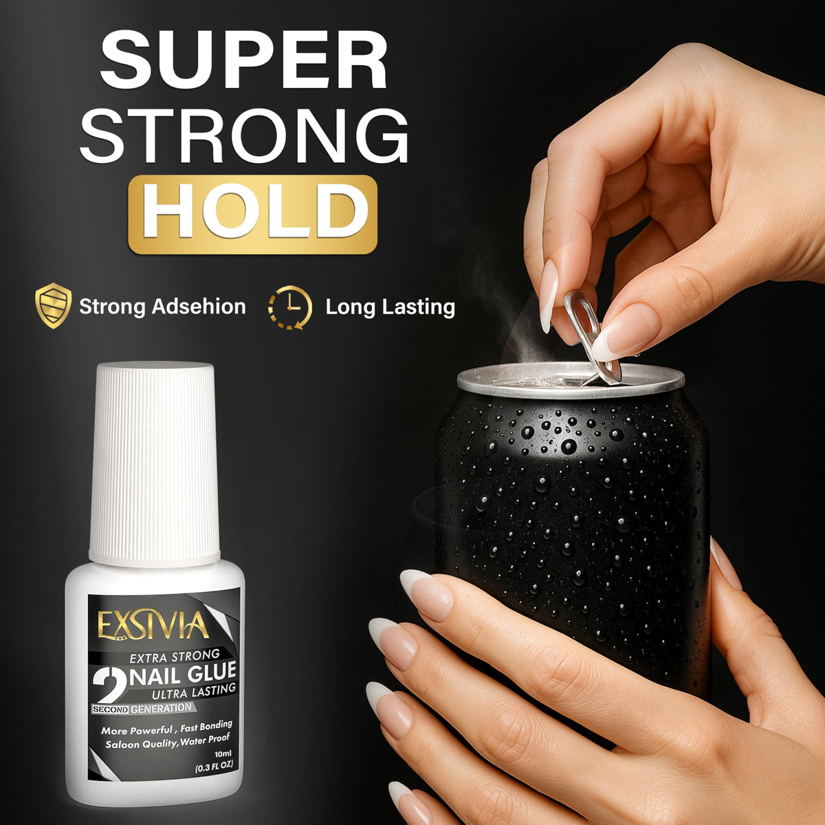 Exsivia long lasting nail bond bottle close up