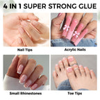 Luckyfairy nail glue gel texture and consistency view