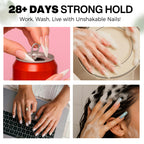 Application process of Luckyfairy solid glue gel on nail tip