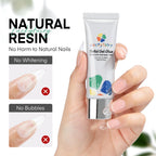 Close up of Luckyfairy solid gel glue for press on nails