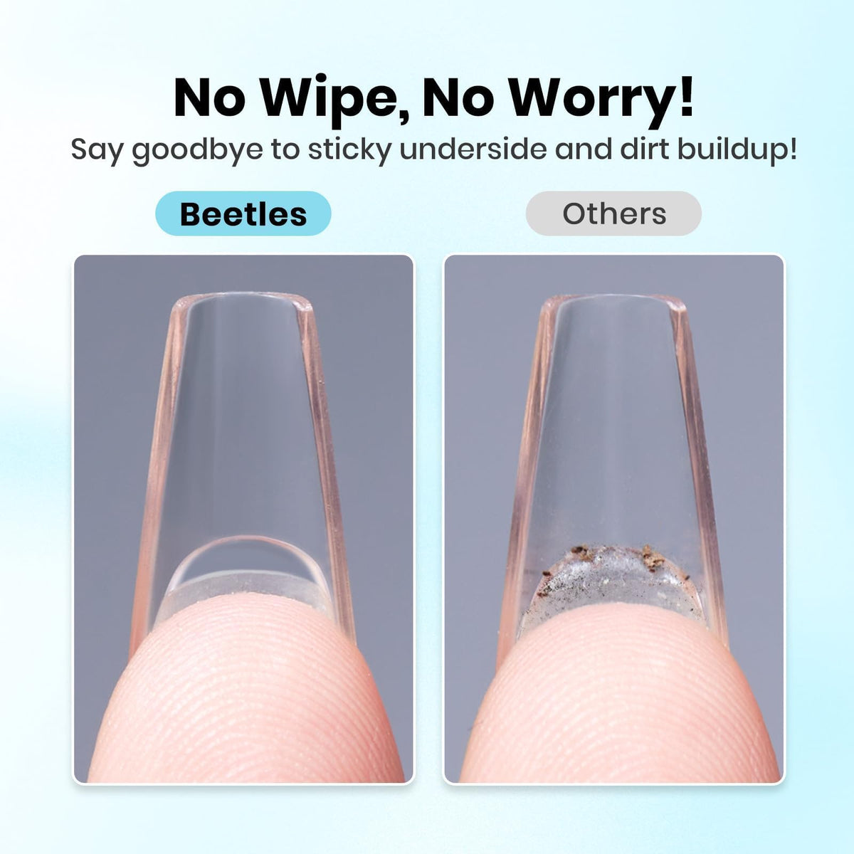 Beetles solid nail glue gel jar and applicator