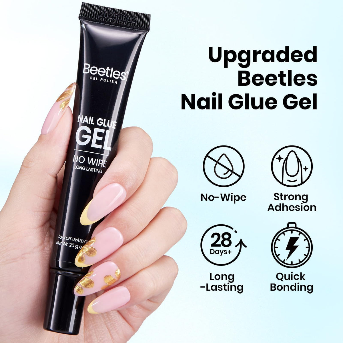 Close up of solid nail glue texture