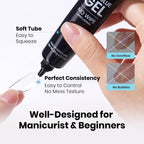 Finished nail extension using Beetles glue