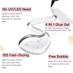 Curvlife nail glue application on press on nails