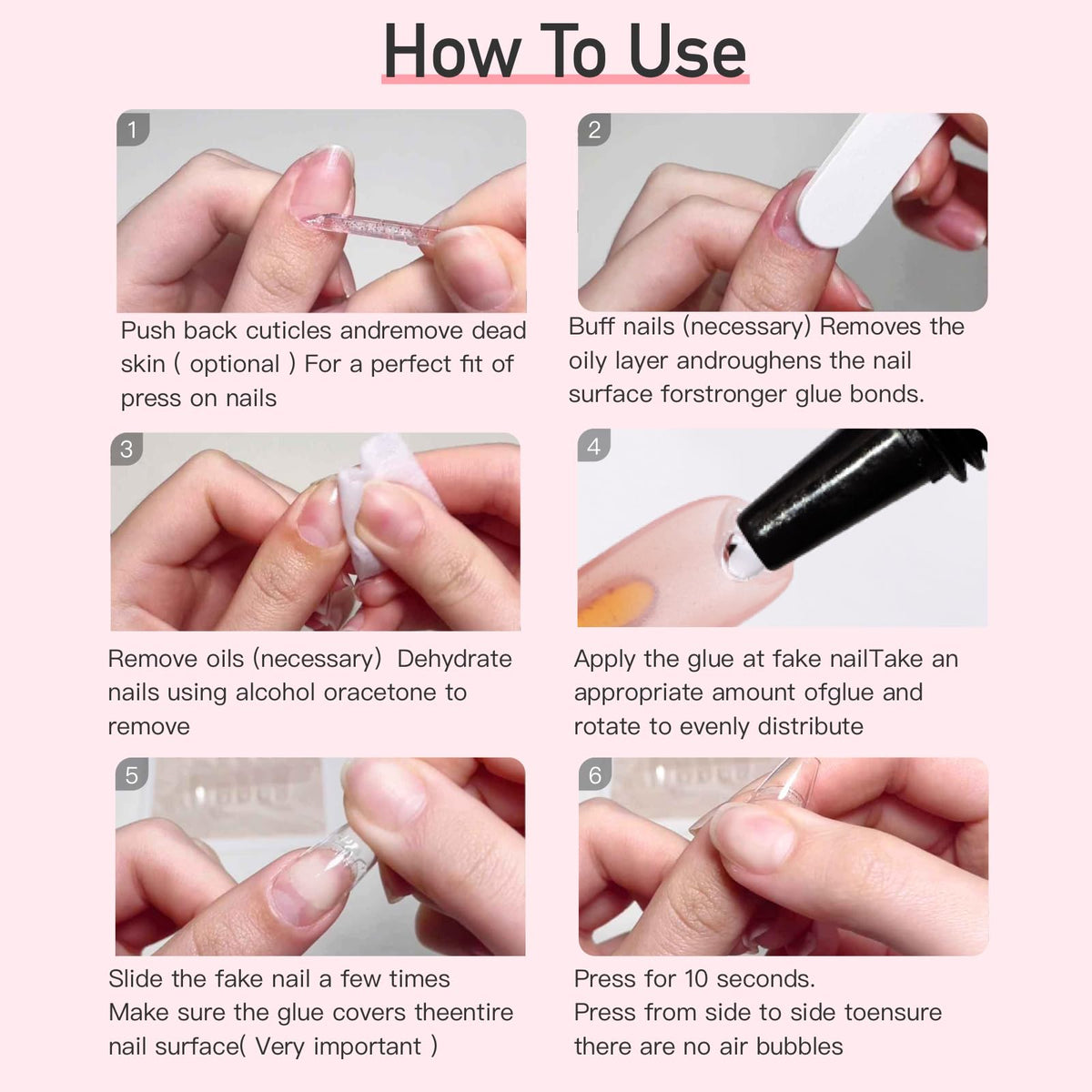 Application of Curvlife professional nail glue for home manicure