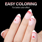 Aillsa soft gel almond tips arranged by size