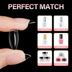 Aillsa almond shaped false nails showing variety of sizes