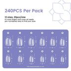 Storage box layout of 12 sizes of Wilfniee nail tips