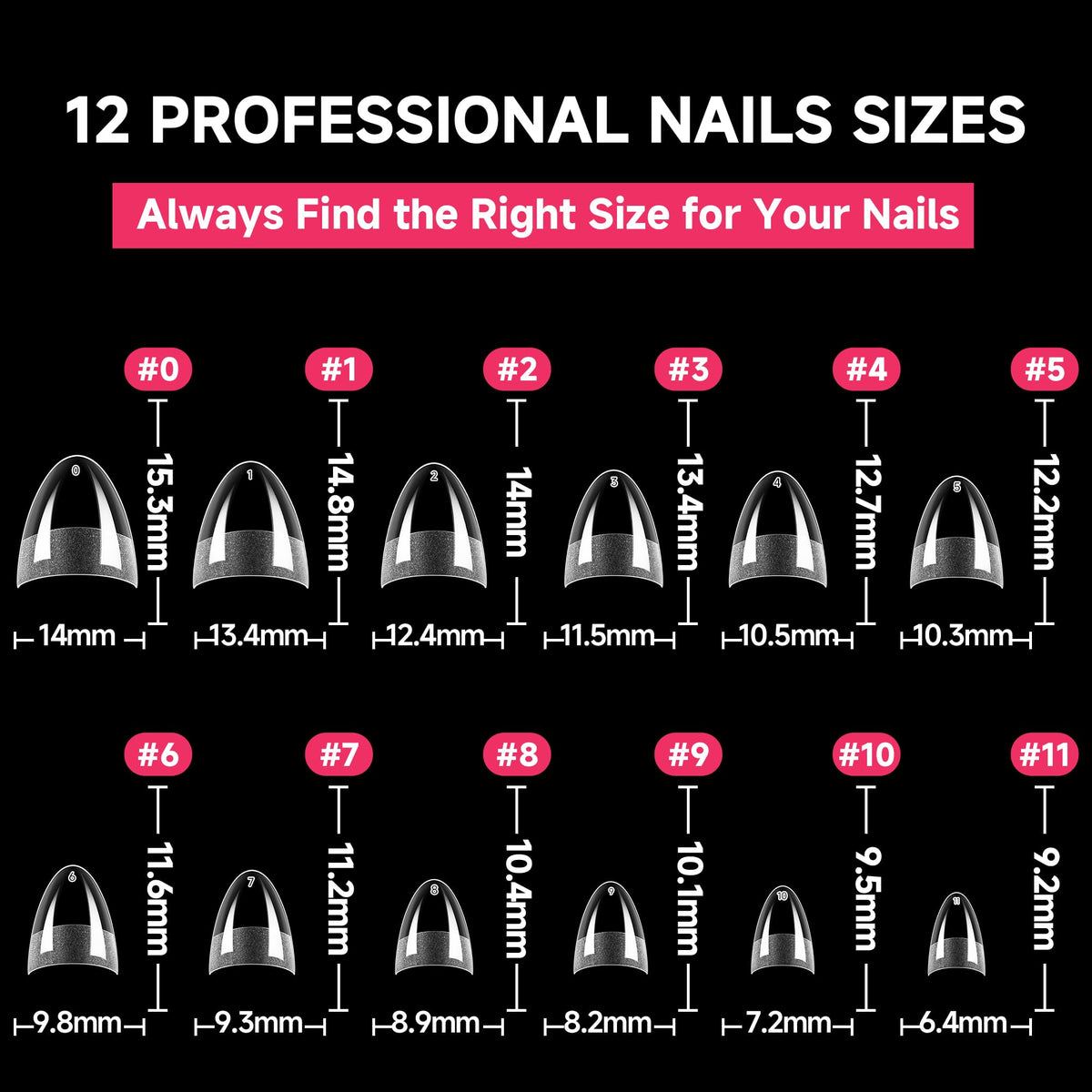 Applying Una Gella short almond tips for DIY nail art