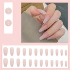 Elegant French manicure press on nails set