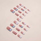 Ruokexin artificial nail kit with glitter tips