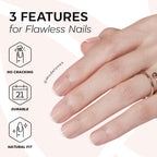 Eonfave press on nails 32 pieces set with nail glue and accessories