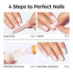 Eonfave reusable artificial nails for natural manicure look
