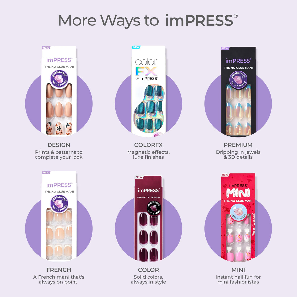 Packaging of Kiss ColorFX imPRESS before hours manicure set